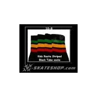 10" SKATERSOCKS black style 10-08 rasta stripes
