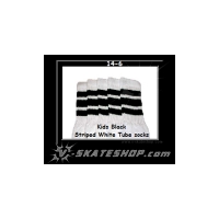 14" SKATERSOCKS white style 14-06 black stripes