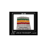 25" SKATERSOCKS grey style 25-055 rasta stripes
