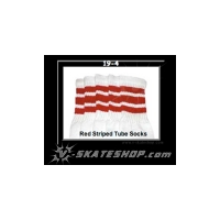 19" SKATERSOCKS white style 19-004 red stripes