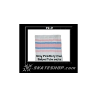 19" SKATERSOCKS white style 19-009 baby pink...