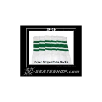19" SKATERSOCKS white style 19-016 green stripes