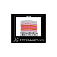 19" SKATERSOCKS white style 19-024 bubblegum...
