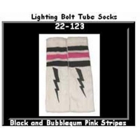 22" SKATERSOCKS white style 22-95P3 with ligtning...