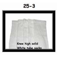 25" SKATERSOCKS white style 25-003 solid white