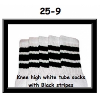 25" SKATERSOCKS white style 25-009P1 with anchor and...