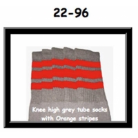 22" SKATERSOCKS grey style 22-096P2 with skull and...