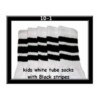10" SKATERSOCKS white style 10-01 black stripes