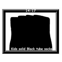 14" SKATERSOCKS black style 14-17 plain black