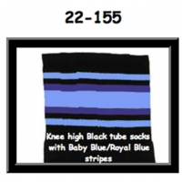 22" SKATERSOCKS black style 22-155 baby-/royalblue...