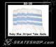 Skatersocks 22" white style 22-10 baby blue stripes