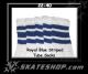 Skatersocks 22" white style 22-40 royal blue stripes
