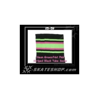 25" SKATERSOCKS black style 25-059 neon green/hot...
