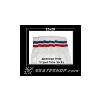 25" SKATERSOCKS white style 25-029 american pride  