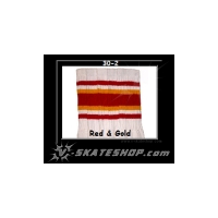 30" SKATERSOCKS white style 30-02 red/gold stripes