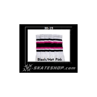 30" SKATERSOCKS white style 30-15 black/hot pink
