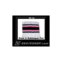30" SKATERSOCKS white style 30-16 black/bubblegum...