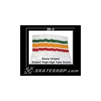 35" SKATERSOCKS white style 35-02 rasta stripes