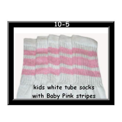 10 SKATERSOCKS white style 10-05 baby pink stripes