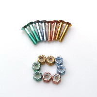 Flathead Multi-Color Anodized 1" Nuts And Bolts
