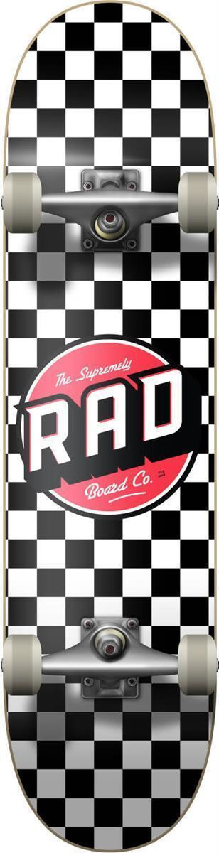 RAD Skateboard 6.75" complete Checkers Black