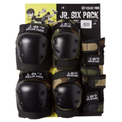 187 KILLER PADS Protection Junior Six Pack Staab Camo XS/XXS