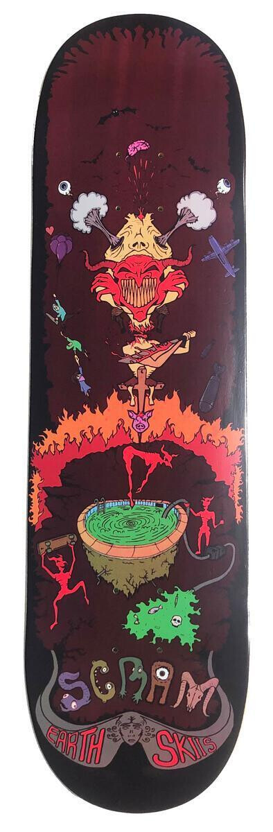 Scram Skates Deck Lindloff Earth Skii Pop 8.5" x 31,75" WB14.25"