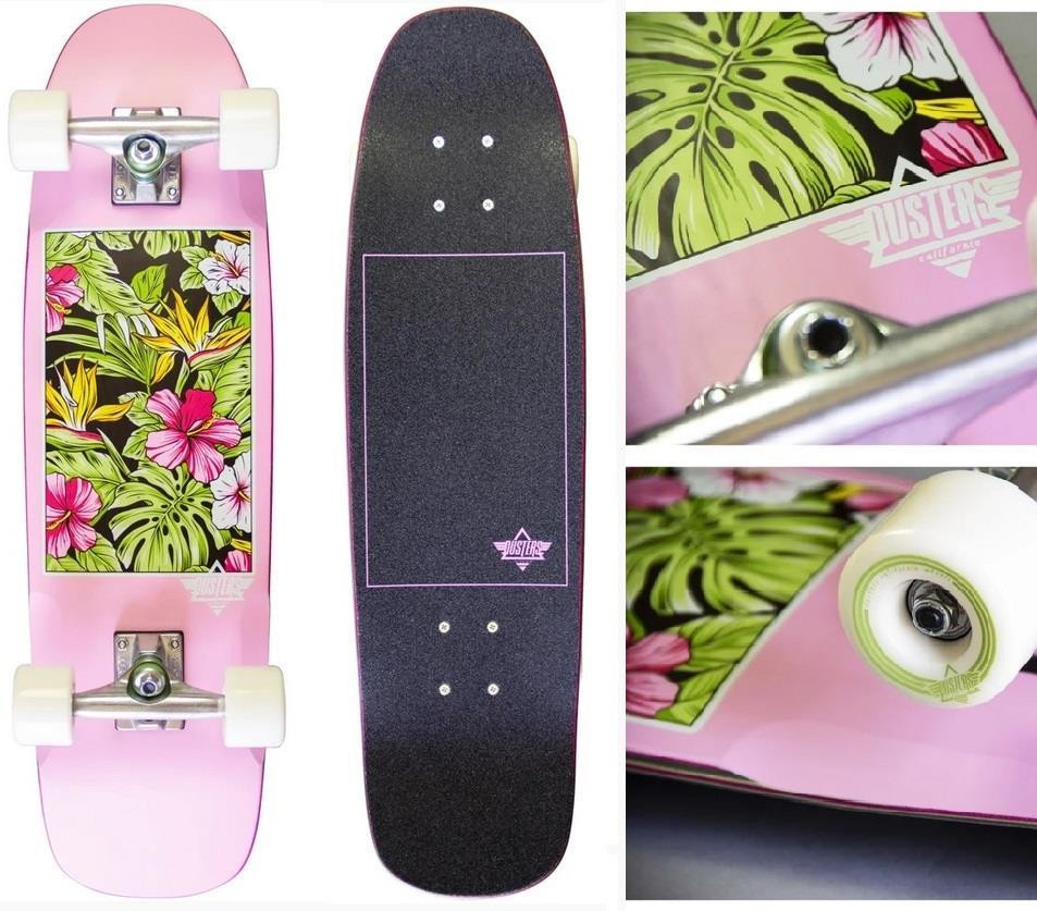 Dusters Tropic 29"x8" Pink Cruiser Skateboard WB15