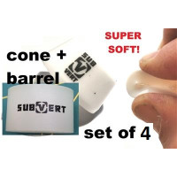 subVert bushings 70A Cone+Barrel UTRA-soft White 4er Set-...