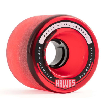 Fatty Hawgs Wheels 63mm 78A CP50mm  - Color : Red Clear 
