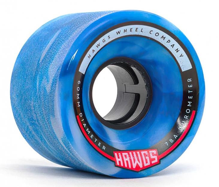 Chubby Hawgs Wheels 60mm 78A - Color : Blue/White Swirl