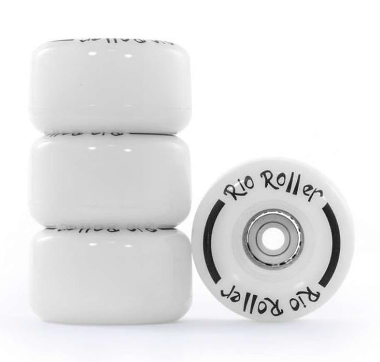 Rio Roller Light Up LED Wheels 58mm 82A White Frost