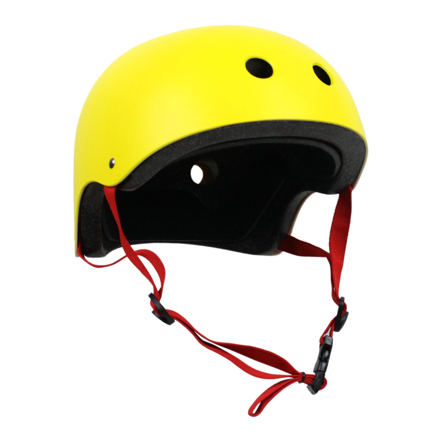 KROWN Helmet OSFA Adult yellow with red straps