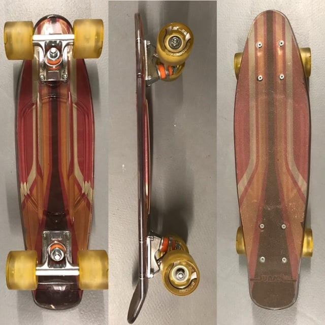 Sunset Penny Board with LED Wheels