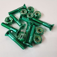mounting set anodized green 1 nuts and bolts