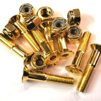 Allen mounting set gold 1 1/8" nuts and bolts