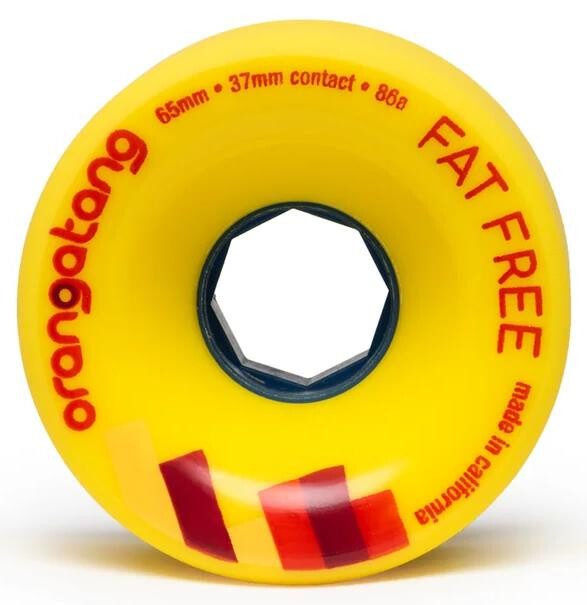 Orangatang Wheels Fat Free 65mm 86A yellow