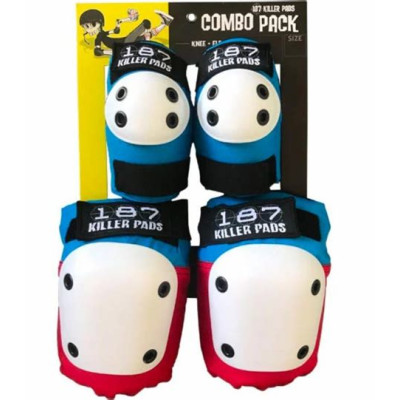 187 KILLER PADS Protection Combo Pack red blue 