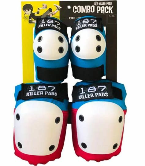187 KILLER PADS Protection Combo Pack red blue 