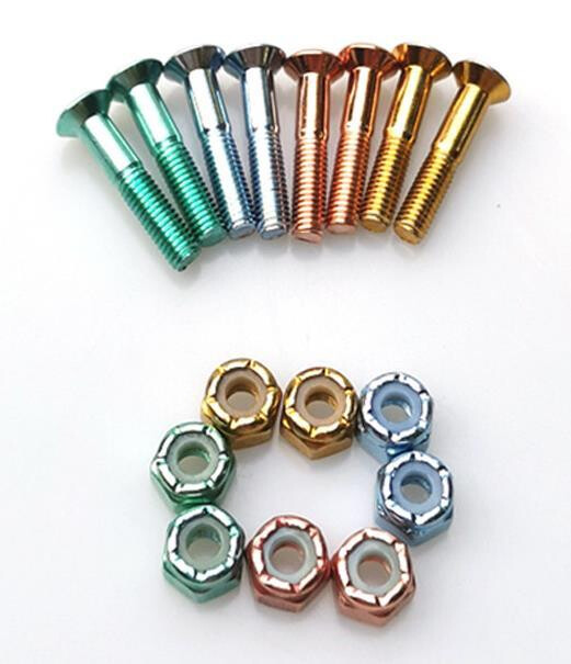 Steez Montagesatz Flathead Multi-Color Anodized 1" Nuts And Bolts