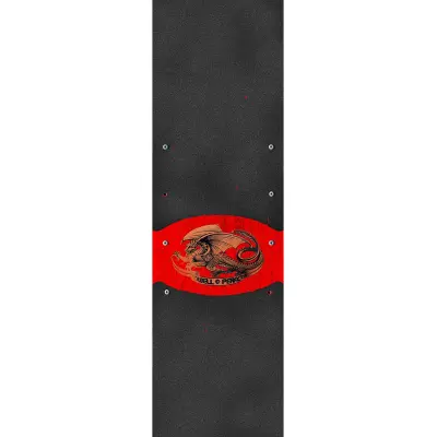 Powell-Peralta Griptape Sheet 9" x 33" Oval Dragon red-gold