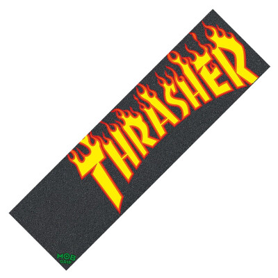 MOB Griptape Sheet 9" x 33" Thrasher Yellow and Orange Flame