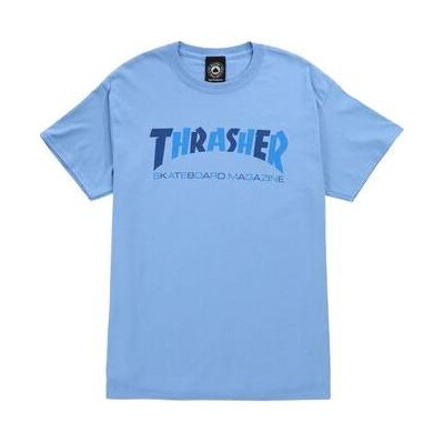Thrasher T-Shirt Checkers Carolina Blue L