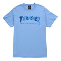 Thrasher T-Shirt Checkers Carolina Blue L