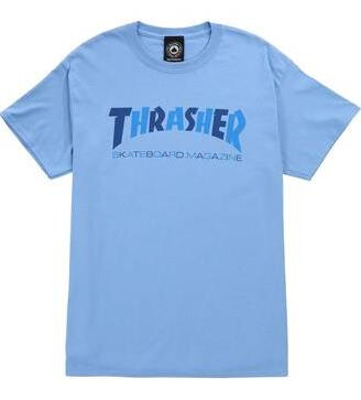 Thrasher T-Shirt Checkers Carolina Blue L