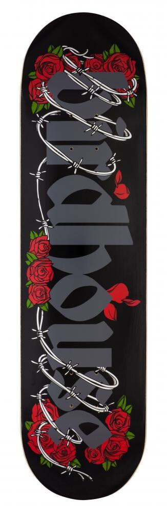 Birdhouse Deck Rose Logo Black 32" x  8,25"