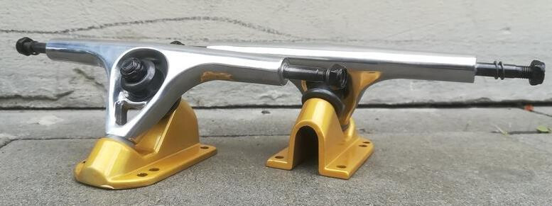 No Name Truck Set Longboard 180mm silver/gold