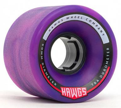Chubby Hawgs Wheels 60mm 78A - Color : Pink/Purple Swirl