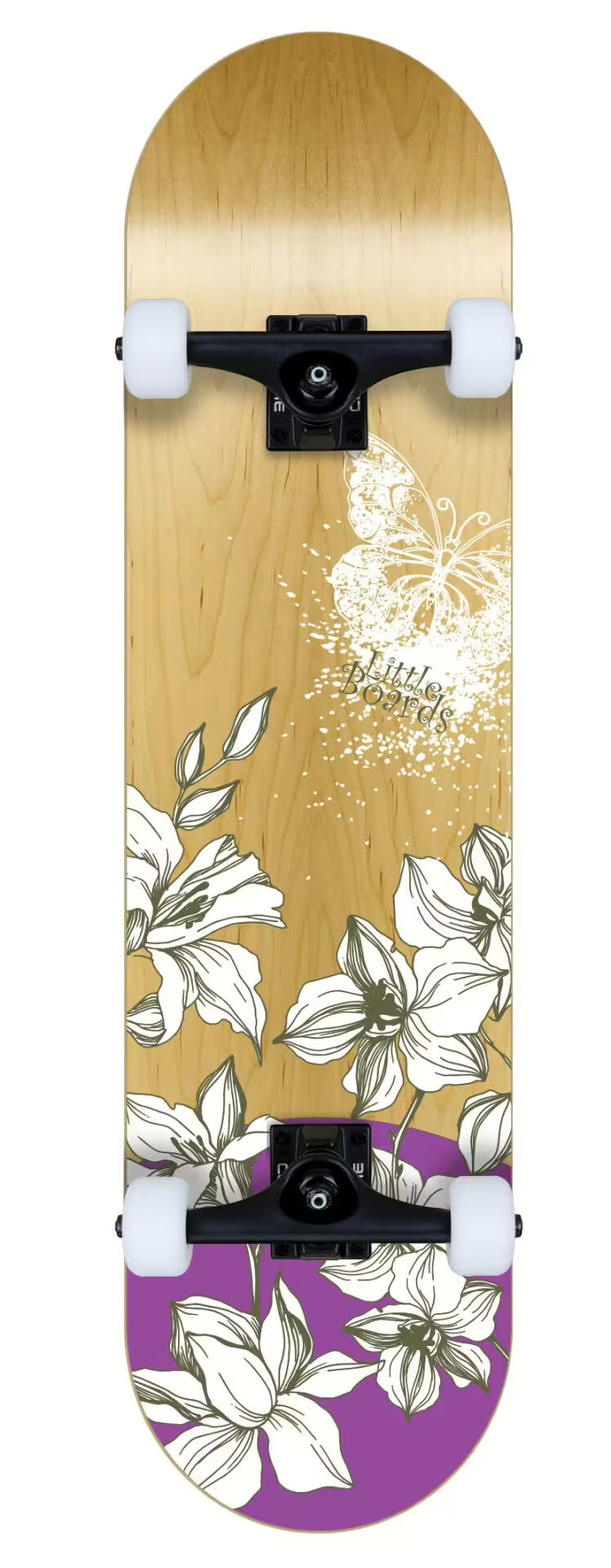 Little Boards Complete Kinder Skateboard Flowers 7,0" x 28,5"x WB12,2"