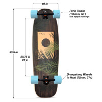 LOADED Complete Longboard Omakase Palm (In Heat) 33.5" x 10" WB20.75-22"